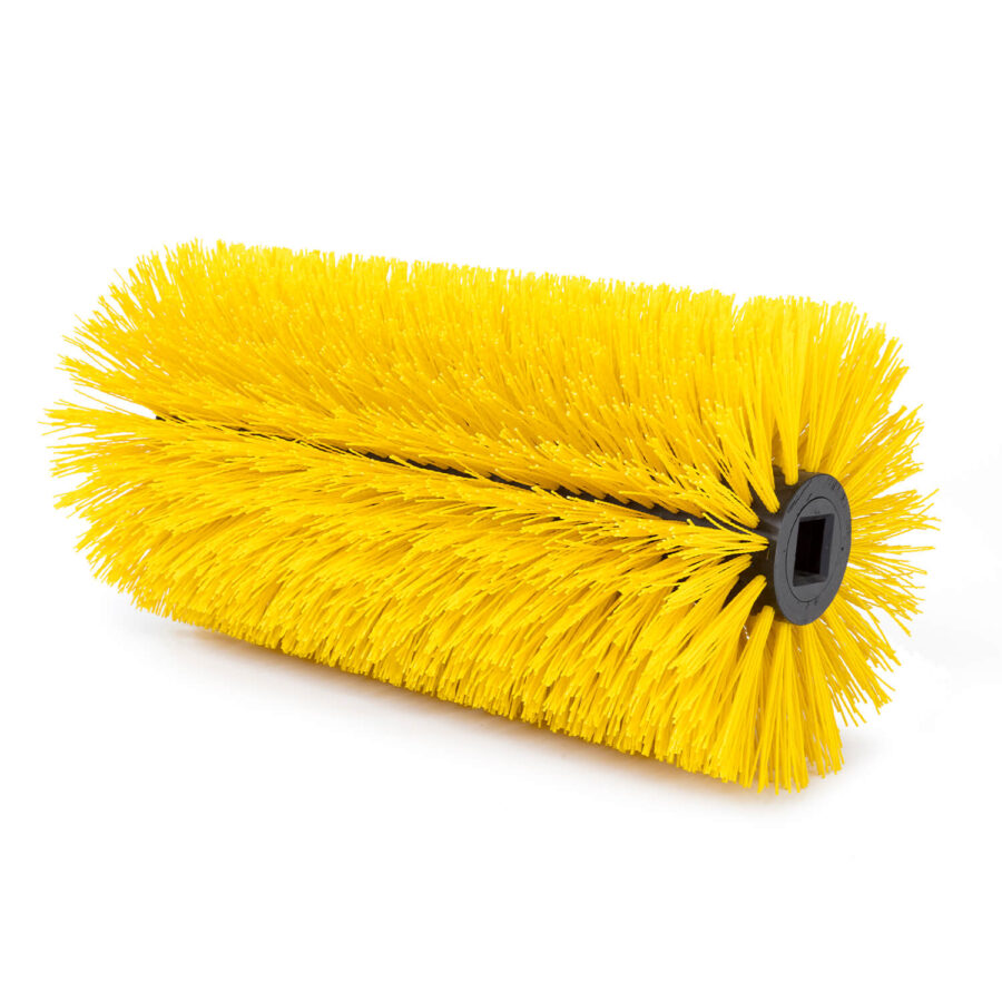 Road sweeping roller brushes