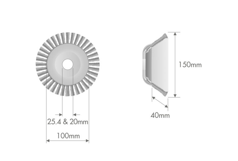 Brosse pour débroussailleuse fibres synthétiques