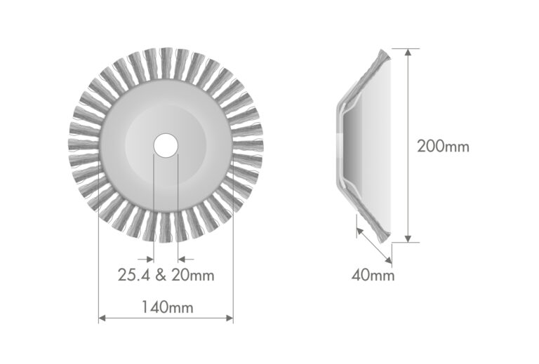 Brosse pour débroussailleuse fibres synthétiques